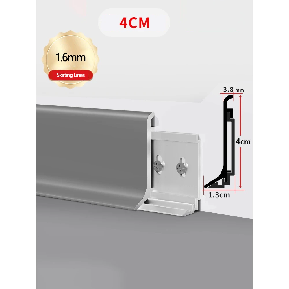 Aluminum Alloy Skirting Lines Waterproof Fireproof Beauty Long Durable Building Materials