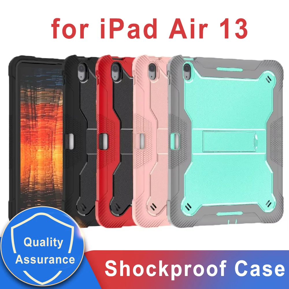 

Case for iPad Air 13 Inch M2 2024 Heavy Duty Shockproof Protective with Pencil Holder for iPad Air 13 Tablet Cover