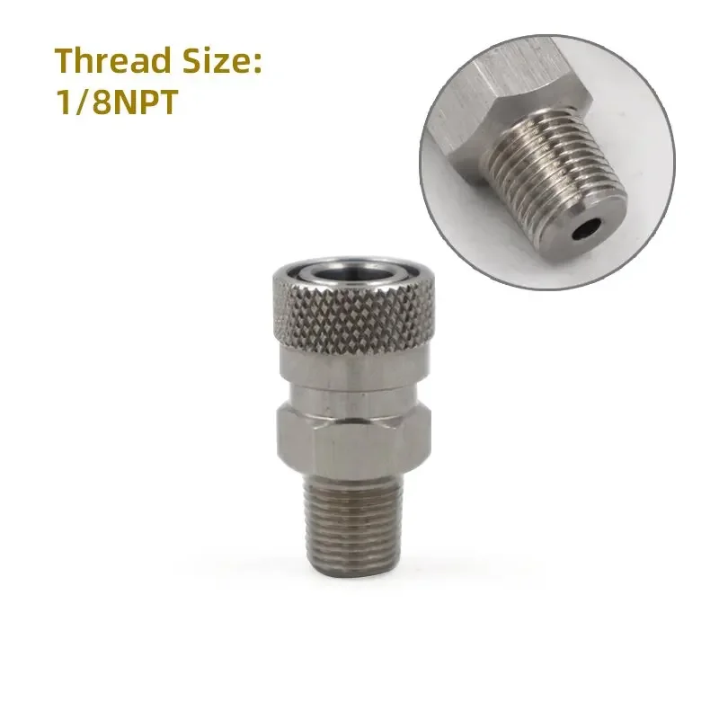 High Pressure 8MM Foster Quick Disconnect Male Female Adaptor Fill Nipple Blind Plug  Thread 1/8NPT&1/8BSP&M10*1