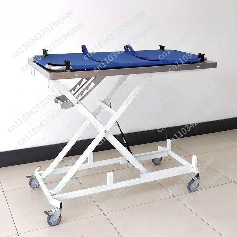Pet first aid stainless steel manual lift ambulance stretcher trolley Veterinary rescue transport
