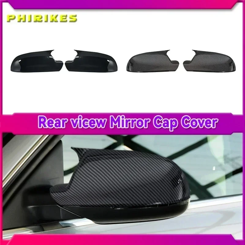 

Bright Black Rearview Mirror Cover Wing Side Rear View Mirror Cap Sticker Fit for Audi A4 A5 S4 S5 B8.5, RS3 RS4 RS5, A3 8P B8.5