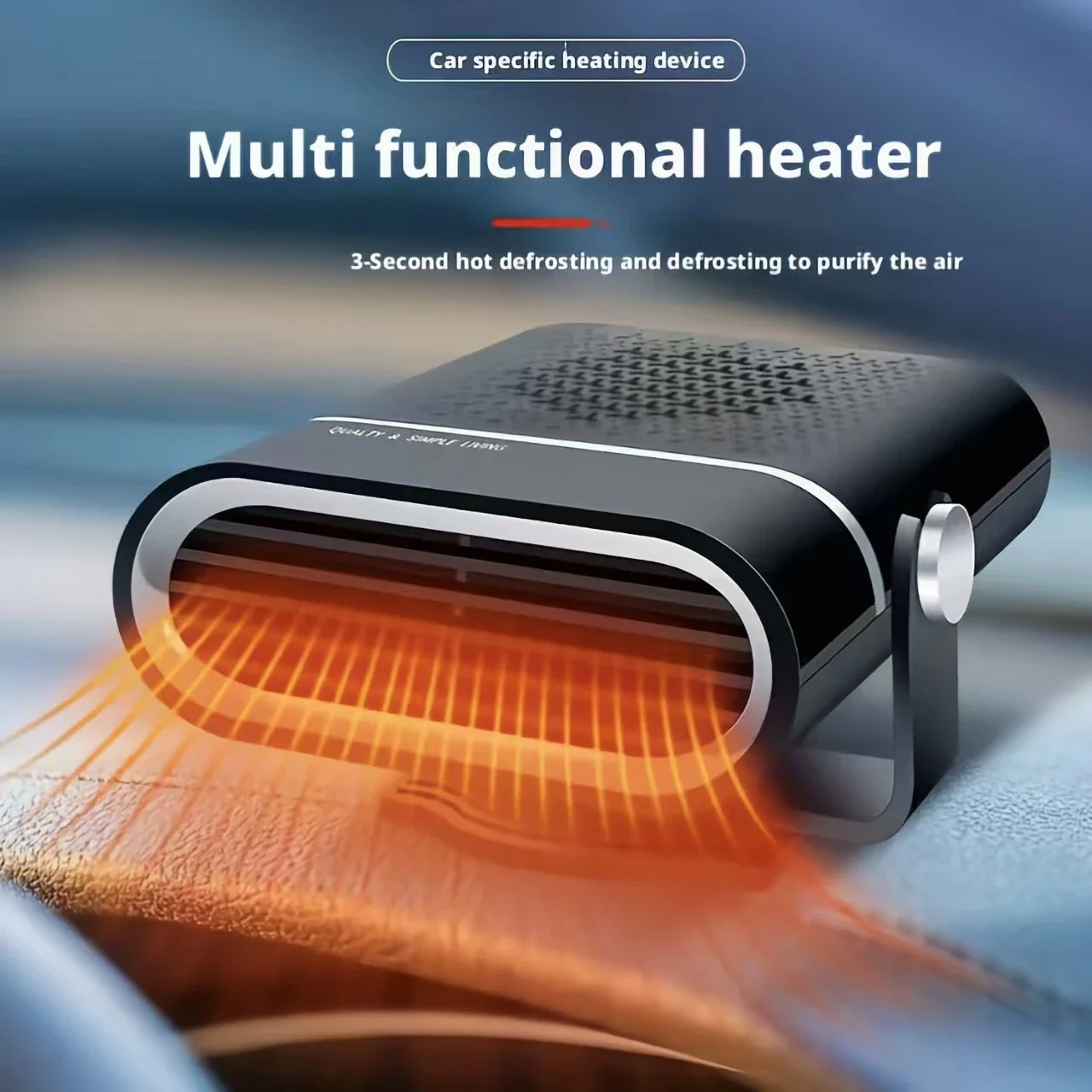 Car Heater Defroster Defogger 12V/24V Universal for Cars & Trucks 2-in-1 Cooling & Heating Quiet Operation Adjustable Angle view 5