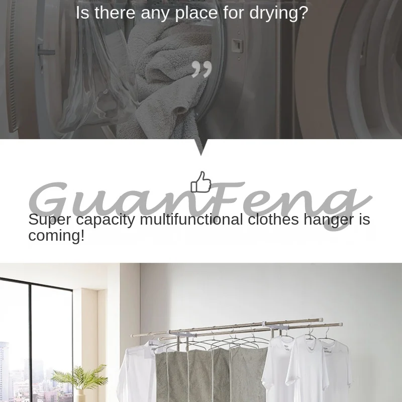 Mobile 4‑Tier Stainless Steel Clothes Drying Rack, Foldable Double‑Rod Wing‑Style Storage Drying Rack for Home Laundry Balcony