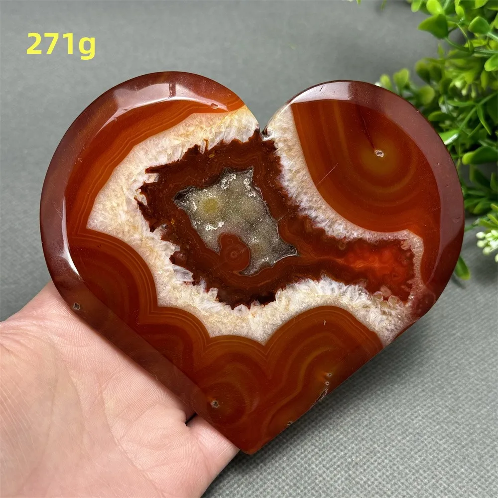 Natural Gem Red Agate Crystal Cave Love Home Decoration Aura Energy Meditation Treatment Witchcraft Feng Shui Ornaments Gift