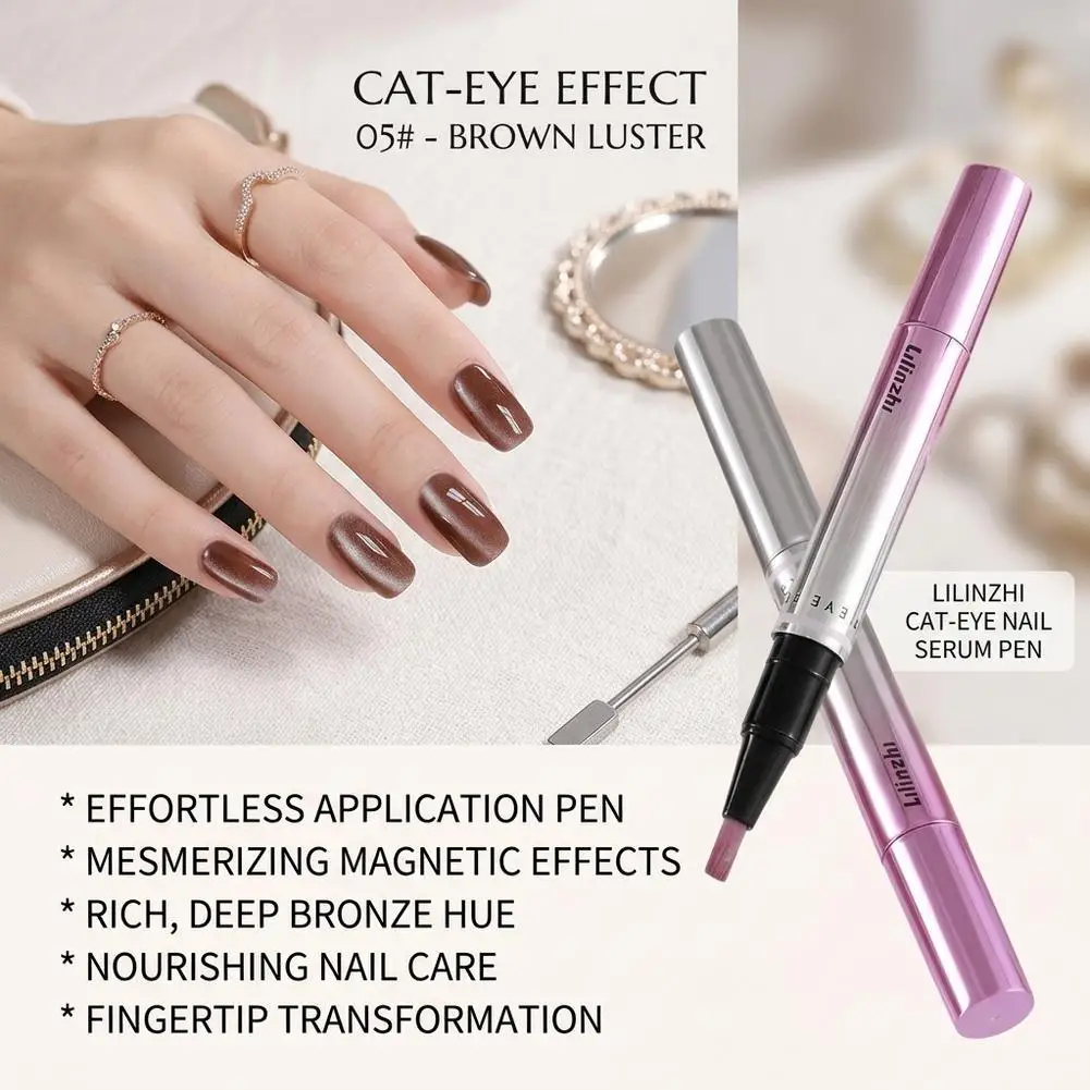 7-in-1 Cat-Eye-Nagelgel-Stift mit eingebautem Magnet und pflegendem Serum für die Fingerspitzenpflege, langanhaltend glänzendes Nagelkunst-Maniküre-Werkzeug – Detail 10
