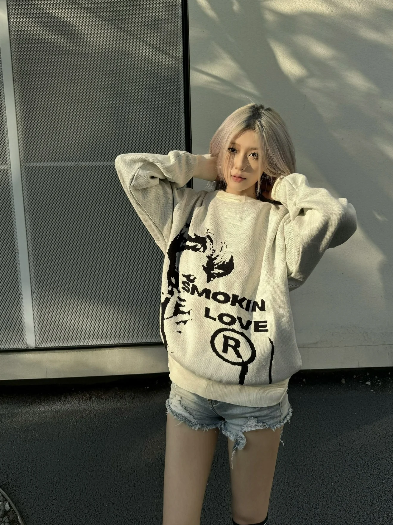 سترة محبوكة دافئة "wen Ai" كسول المال القديم Sle المرأة Faion تخفيف فضفاضة تناسب طويلة Sve جولة Ne نمط الرسوم المتحركة #5