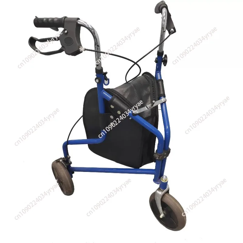 Senior Folding Trike Walker with Shopping Basket - Lightweight Mobility Aid & Assist Cart for Elderly