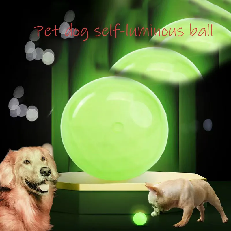 

Rubber Glowing Ball Pet Toy Ball Dog Sports Elastic Ball Husky Edge Grazing Teething Training Dog