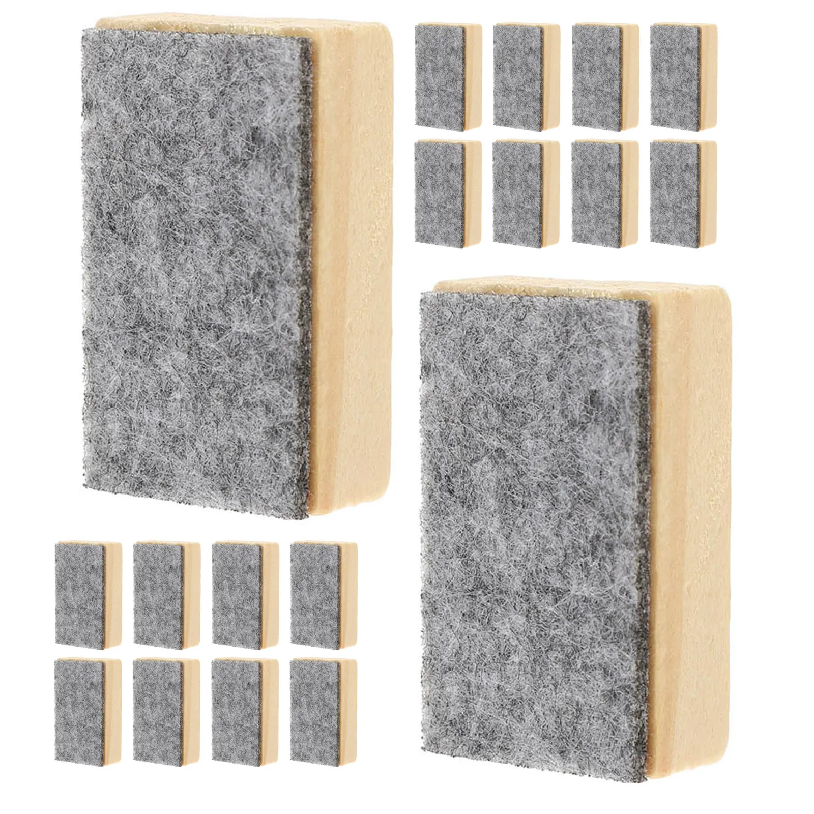 36Pcs Mini Wood Felt Blackboard Eraser Small Dustless Chalk Cleaner Tool for Students Teachers Home Office School Use