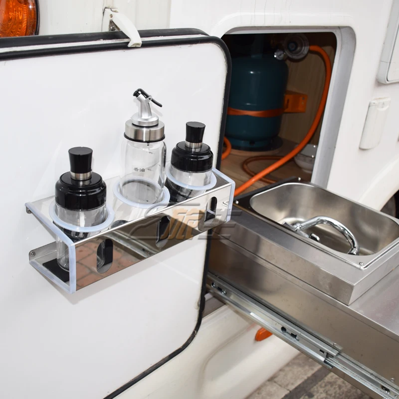 

Полка для кухонных приправ для автодома, бутылка для приправ для кухни на открытом воздухе, кухонные принадлежности для автофургонов, аксессуары для модификации автофургонов