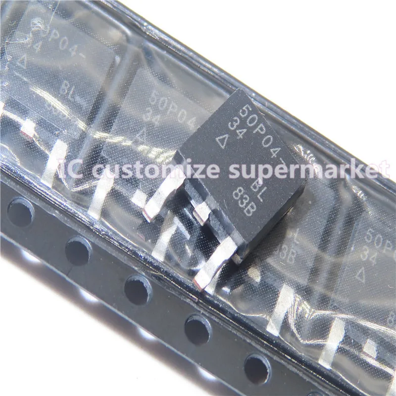 10PCS/LOT NWE 50P04-34 SUD50P04-34  TO-252 -40V -20A   SMD Transistor