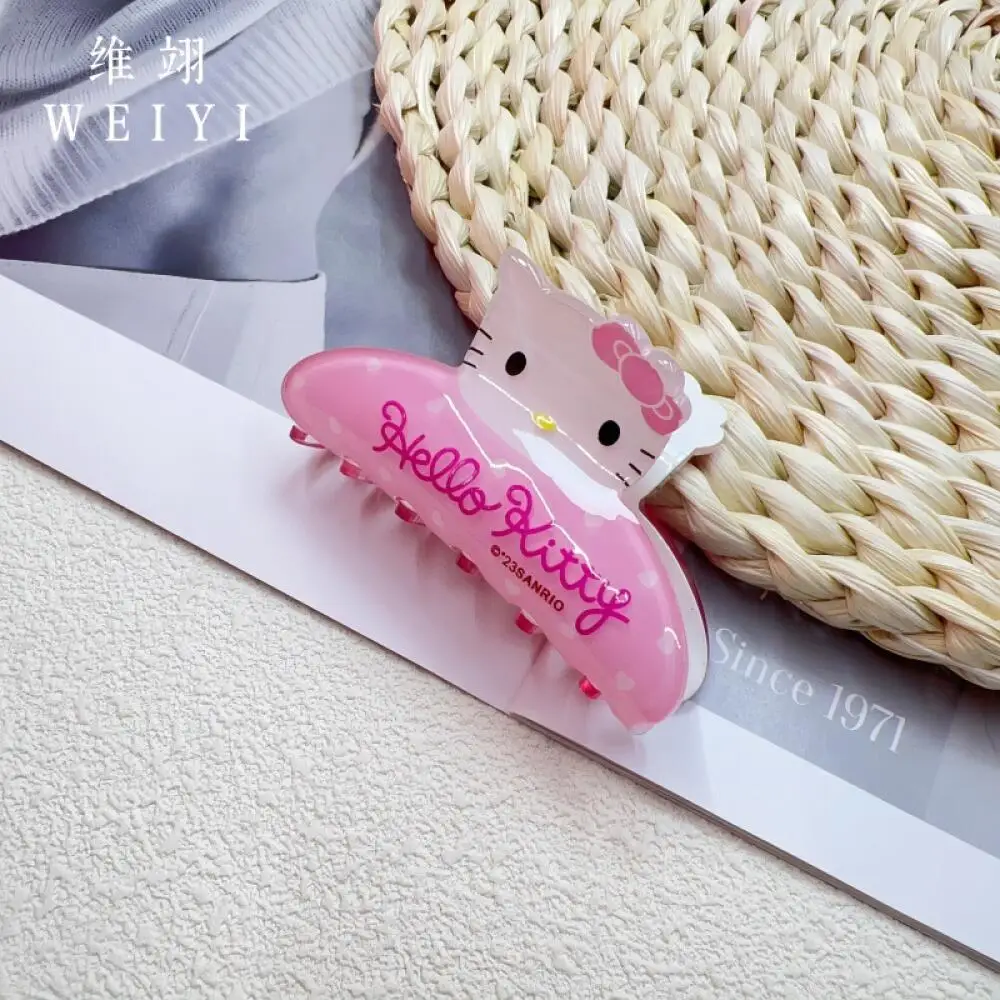 

Y2K Sanrio Hello Kitty Shark Clip Зажим для волос Cartoon Kitty Cat Sweet Girls Аксессуары для волос Шпилька Shark Clip Зажимы для захвата