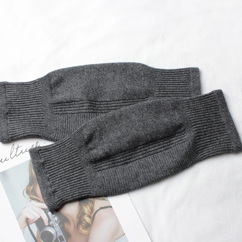 Calentadores térmicos de rodilla de cachemira tejidos calibre 12