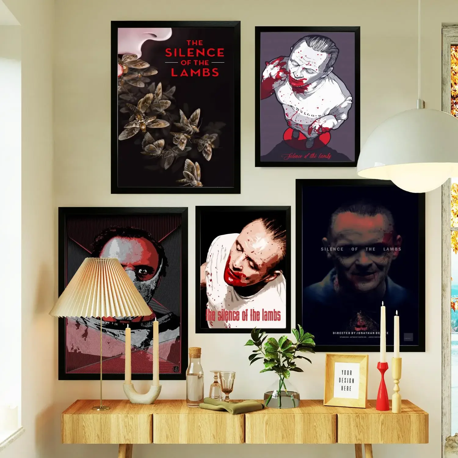 silence of the lambs Poster Prints Wall Art Canvas Painting Poster For Modern Family Living Room Home Decor