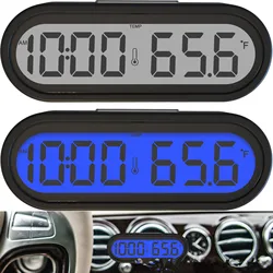 Car Clock Digital Thermometer Time Watch 2 In 1 Auto Clocks Luminous LCD Backlight Digital Display Car Styling Accessories