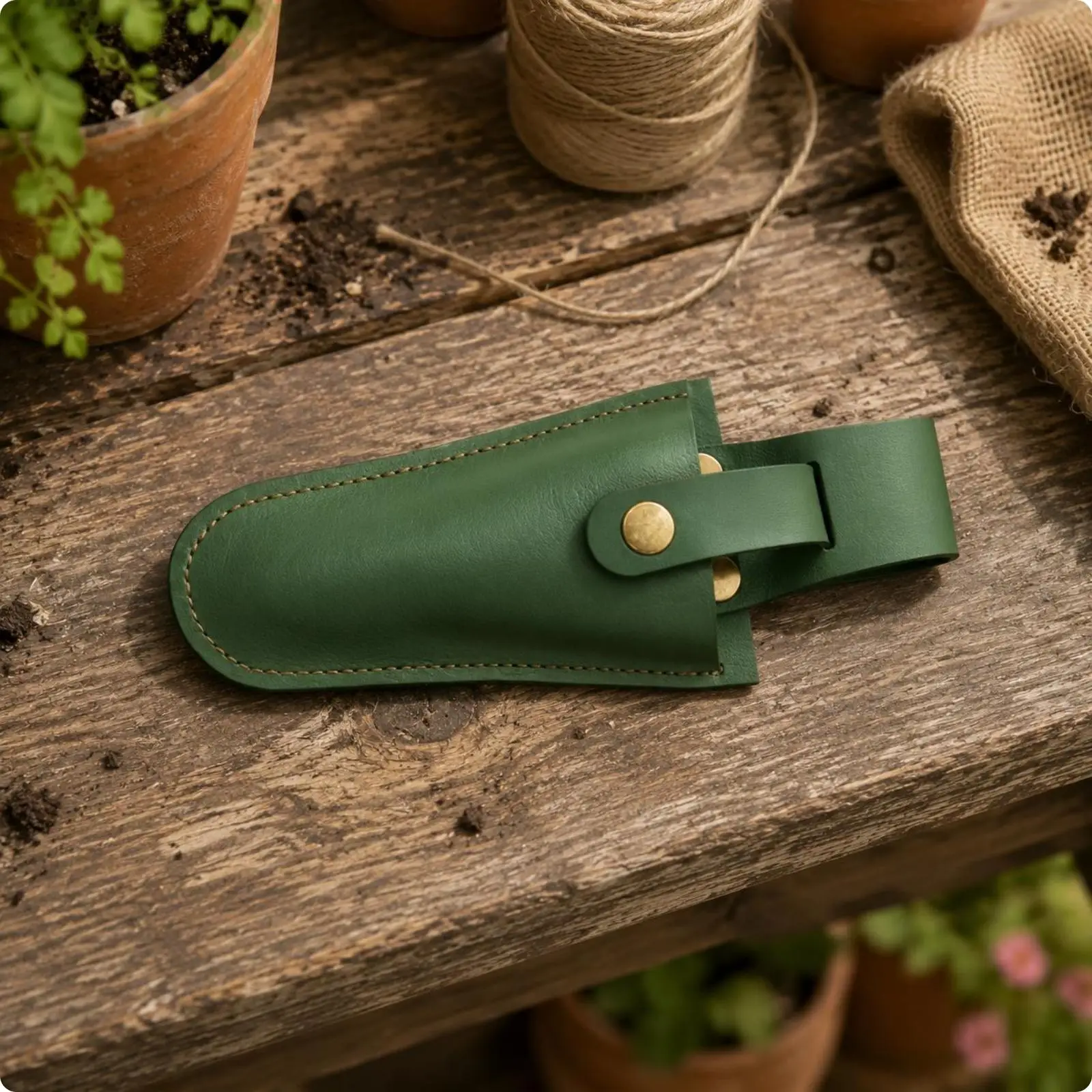 Heavy Duty Leather Pruning Sheath Secure Storage Tool Pocket Belt Wearable Pruning Shears Pouch for Efficient Trimming