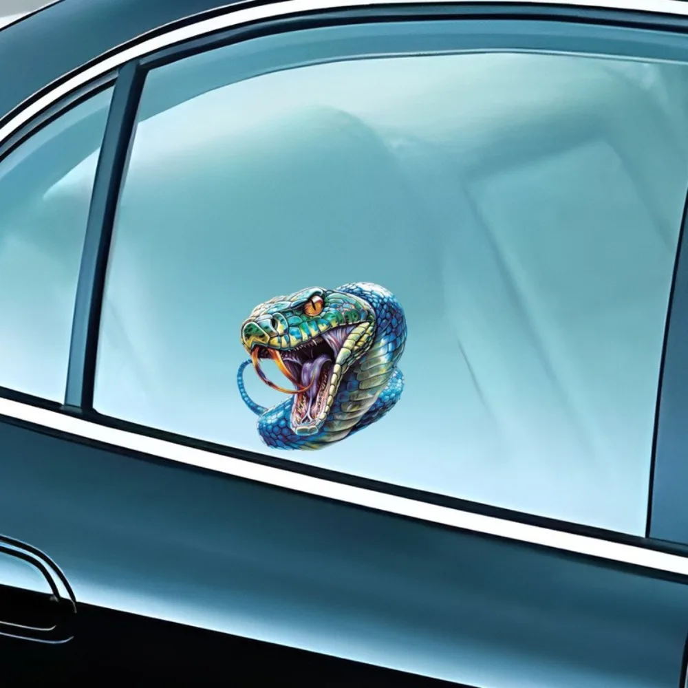 3D Snake Vinyl Sticker Ideal for Vehicles Helmets Motorbikes Gaming Enthusiasts And Anime Lovers. Waterproof PVC Decal Long