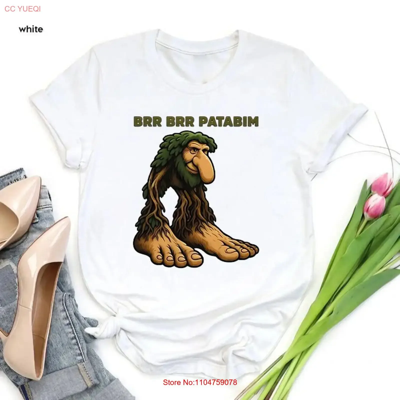Brr Patabim Meme T Shirt Silly Soundcore Absurd Funny Viral Nonsense Humor Brainrot Vibes Stupid Yet Iconic  vintage Washed