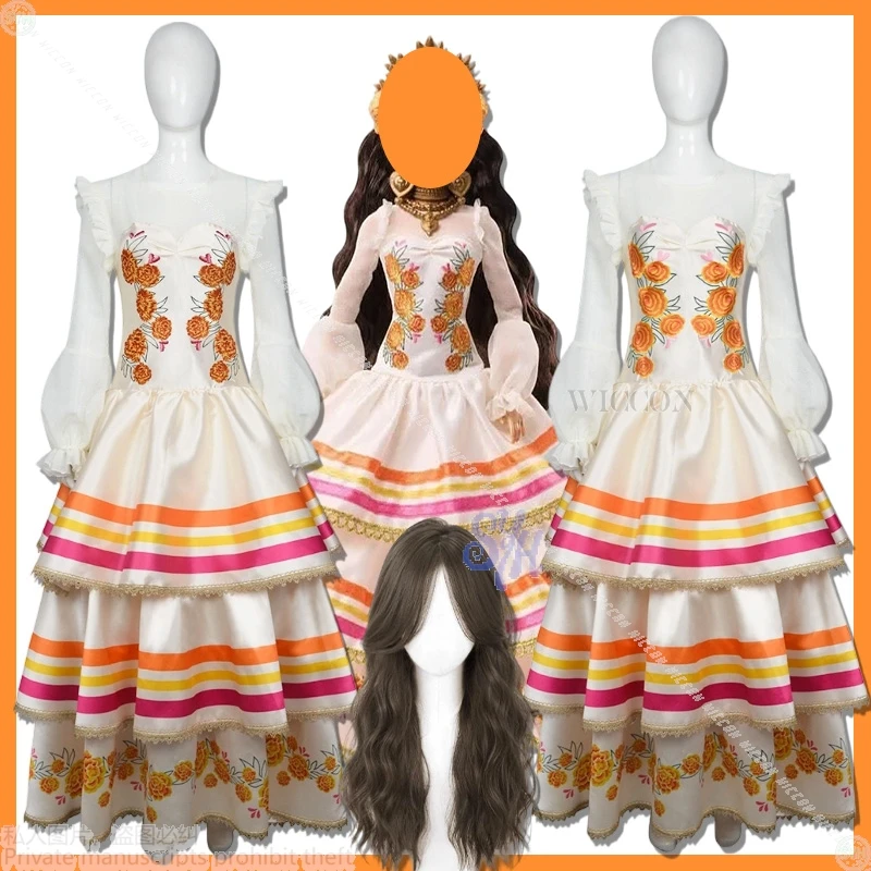 2025 Evento festa di Halloween Cosplay Costumi tradizionali anime Calendula morta Modello floreale Abito lungo da torta Retro Vintage Lolita