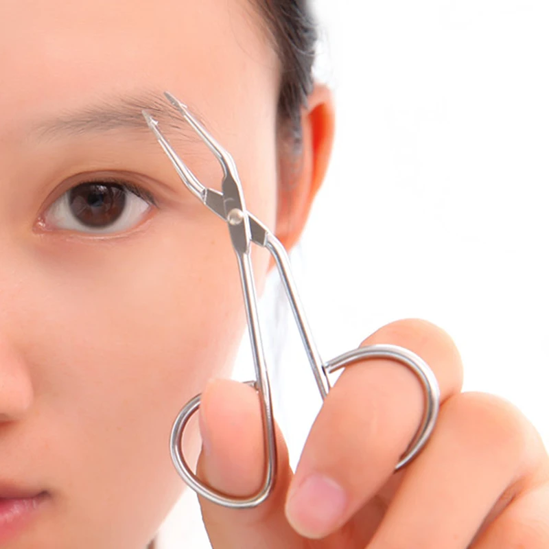 Elbow Eyebrow Plucker Elbow Clip Scissor Tweezers Plier Beauty Slanted Puller Extension Eye Plucking Makeup Tool