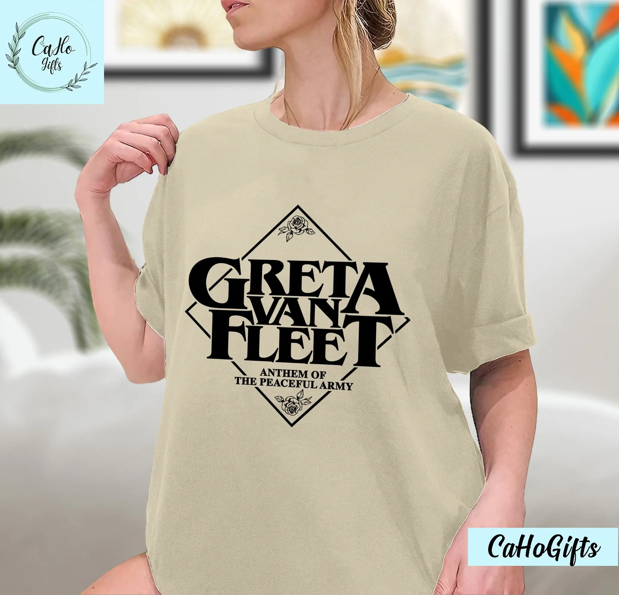 Greta Van Fleet T Shirt World Tour 2023 Dream In Gold Starcatcher Sweat