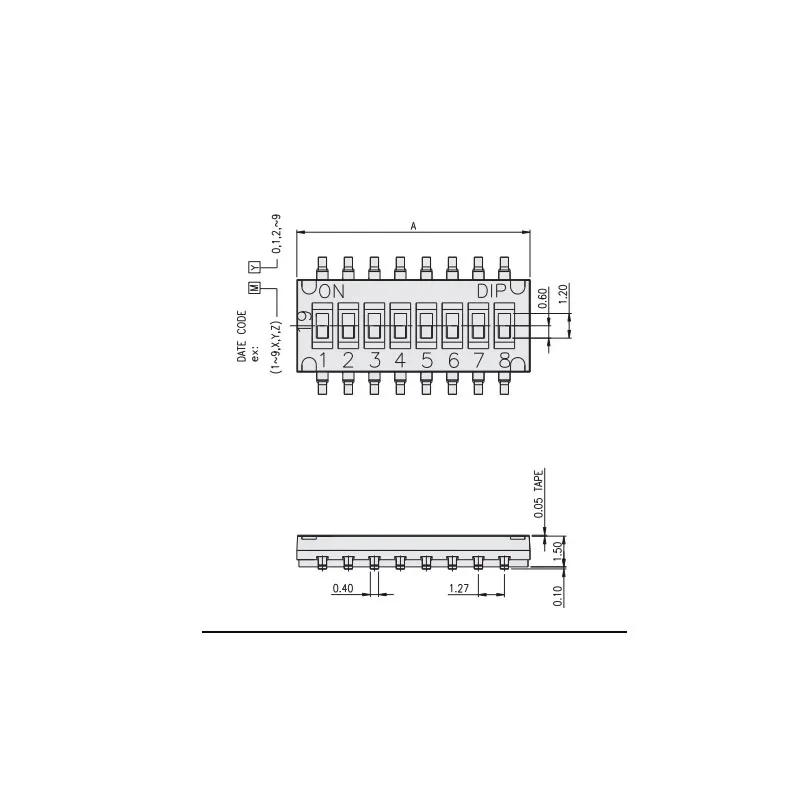 مفتاح تراجع تايوان ، تراجع ، وضع 2 ، SMD ، SMD ، من نوع الفيلم 2 P ، 2 P لكل لوت