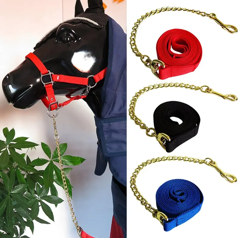 New Horse Lead Rope Halters Adjustable Equestrian Spring Hook Equestrian Hight Quality Supply Equipment