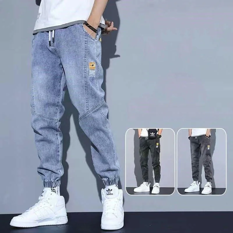 

Мужские джинсы свободного кроя на осень-зиму, повседневные, в стиле Харадзюку, рабочие, из хлопкового денима, со средней посадкой, на молнии, зауженные, до щиколотки