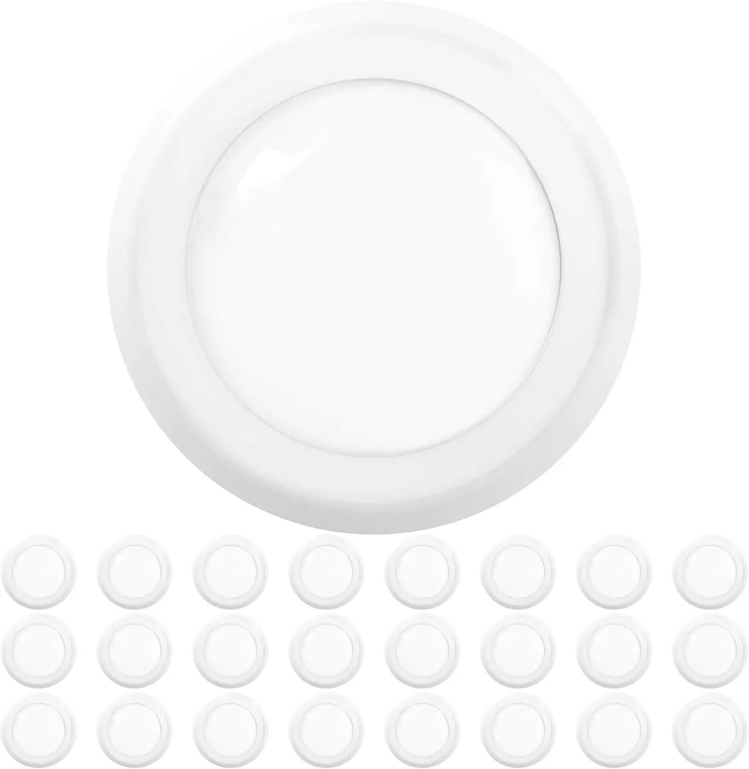 

24 Pack LED Disc Lights, 6 Inch Flush Mount, Recessed Can Lighting, 1050 LM Dimmable Warm White