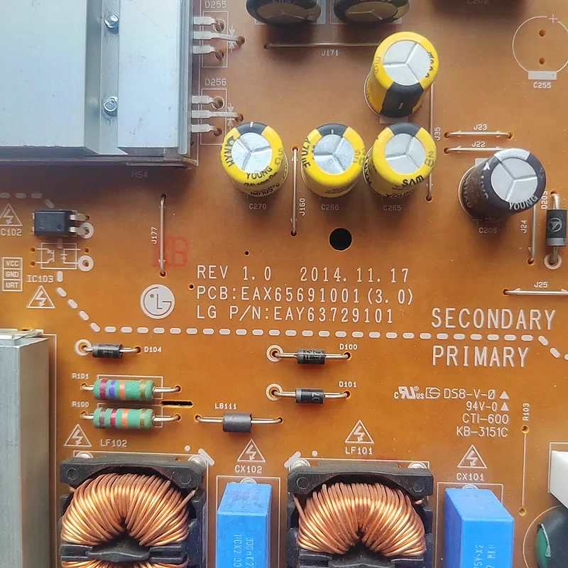 

EAX65691001 3.0 EAY63729101 LGP4955-15UL6 Power Supply Board for LG TV 55UF850T 55UF770V 55UF8500 55UF7700 55UF850V 55UF7600-UJ