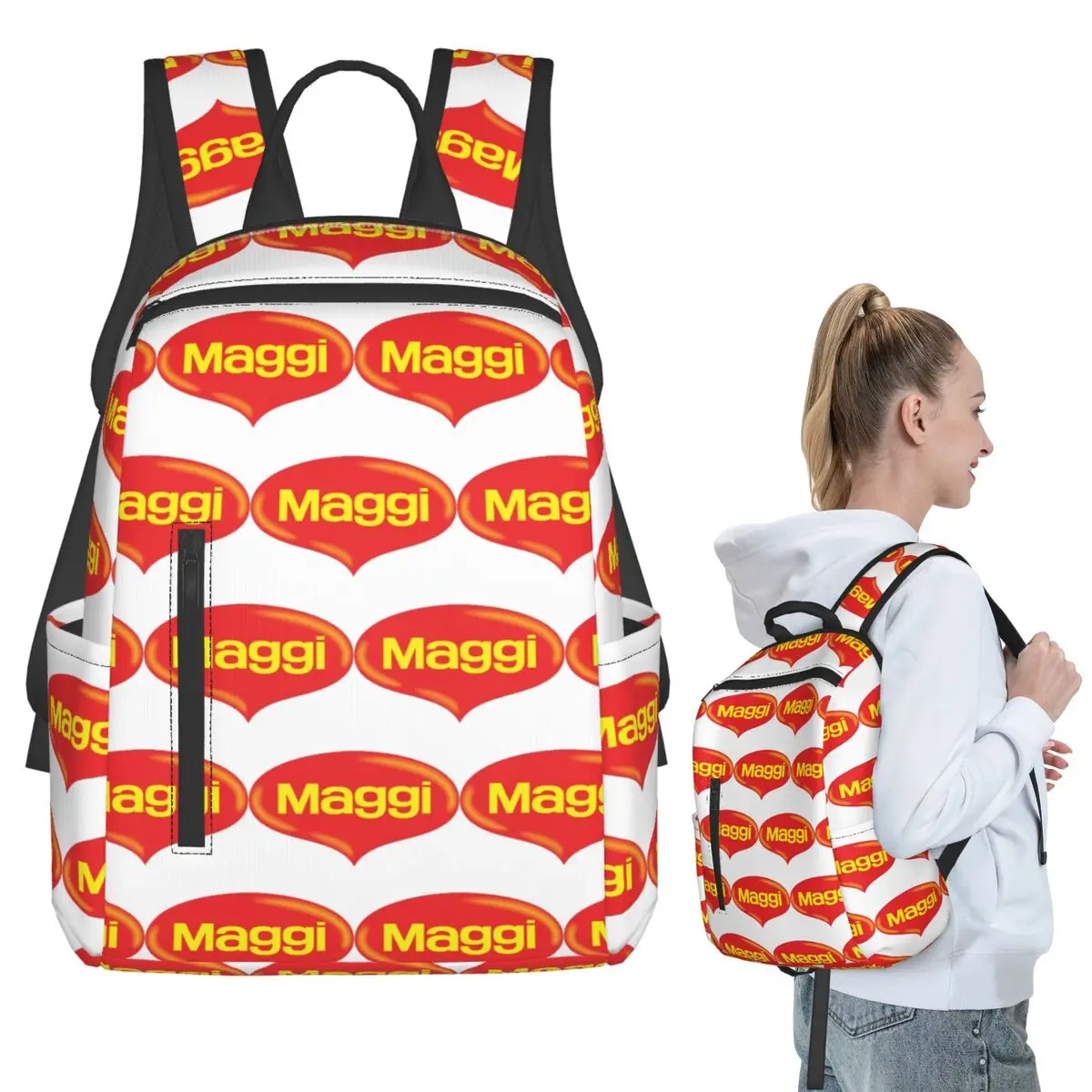 

Lifetime Maggi Backpack Student BookBag Children School Bag Laptop Shoulder Bags Men Women