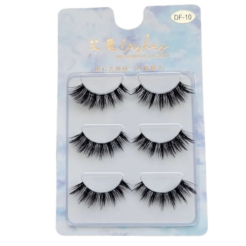 

~Thick and exaggerated false eyelashes European and American transparent meme punk style biomimetic mink fur smoked outfit