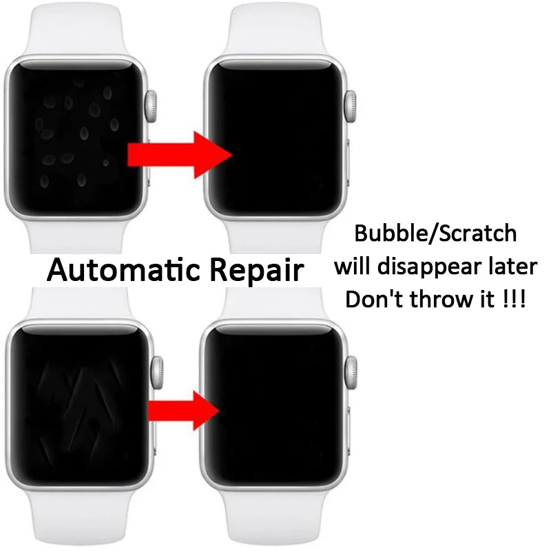 For Apple Watch Series 11 10 9 8 7 6 5 4 3 2 1 SE 2 Ultra2 3 Positioning Wrap Side Edge Scratch Repair Back Soft Hydrogel Film