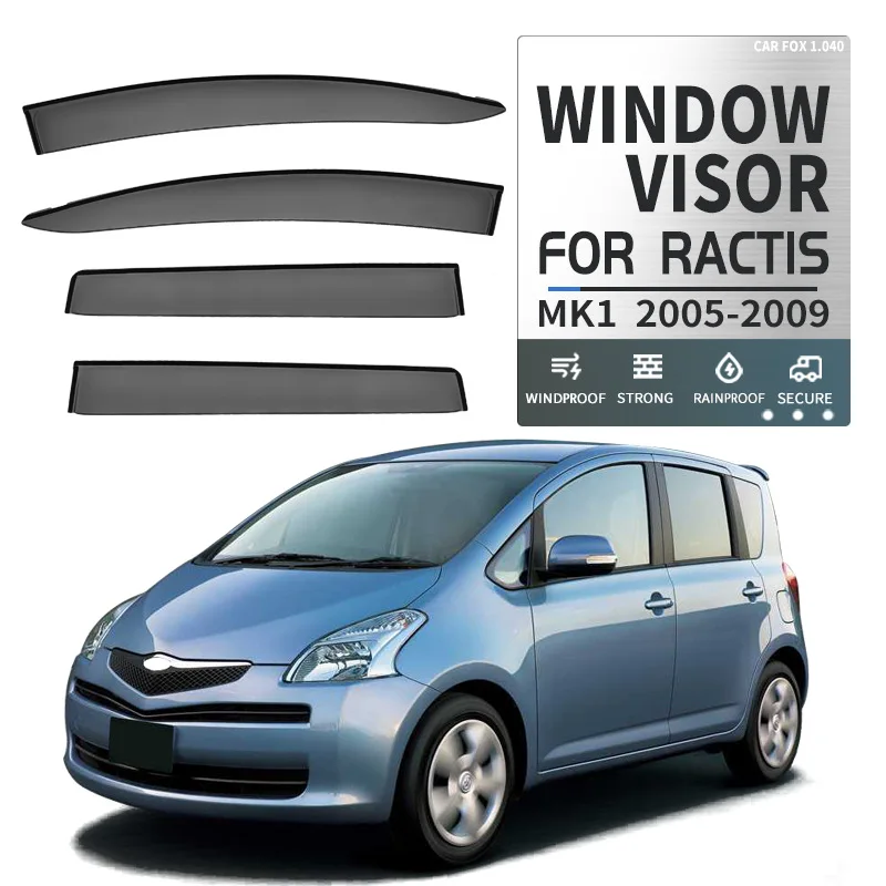 トヨタ Ractis 2005-2017 車のウィンドウバイザーオーニングシェルターフロントガラスサイドウィンドウレインサンシェード自動車の付属品