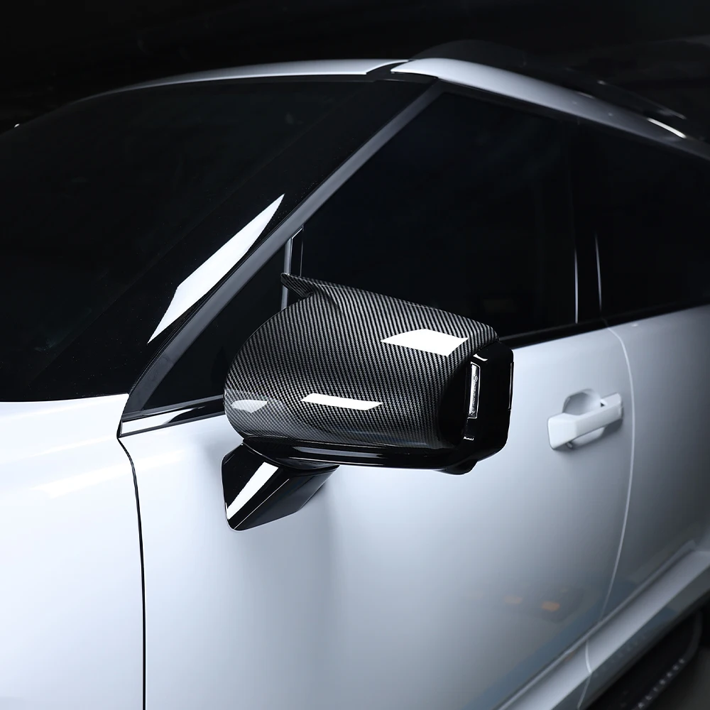 

Rear View Mirror Cover Bull Horn Style Carbon Fiber ABS Rearview Mirror Shell LHD/RHD For Tuning LX3 Hyundai Palisade 2025 2026