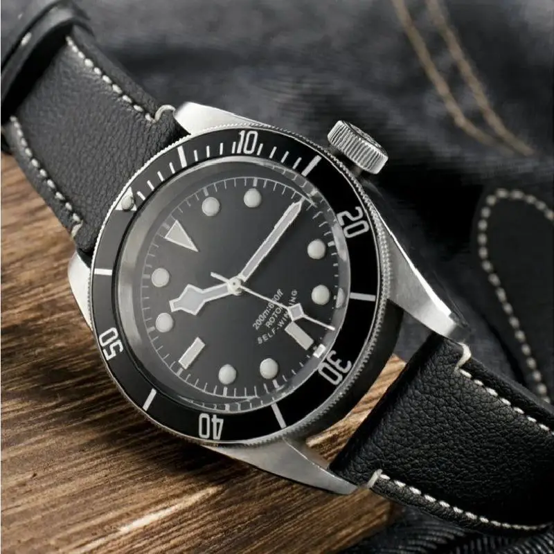 For Tudor Black Bay 1958 39mm 41mm GMT Pelagos Vintage Leather Watch Band 20mm 22mm Special  Pin/Folding buckle Cowhide Strap