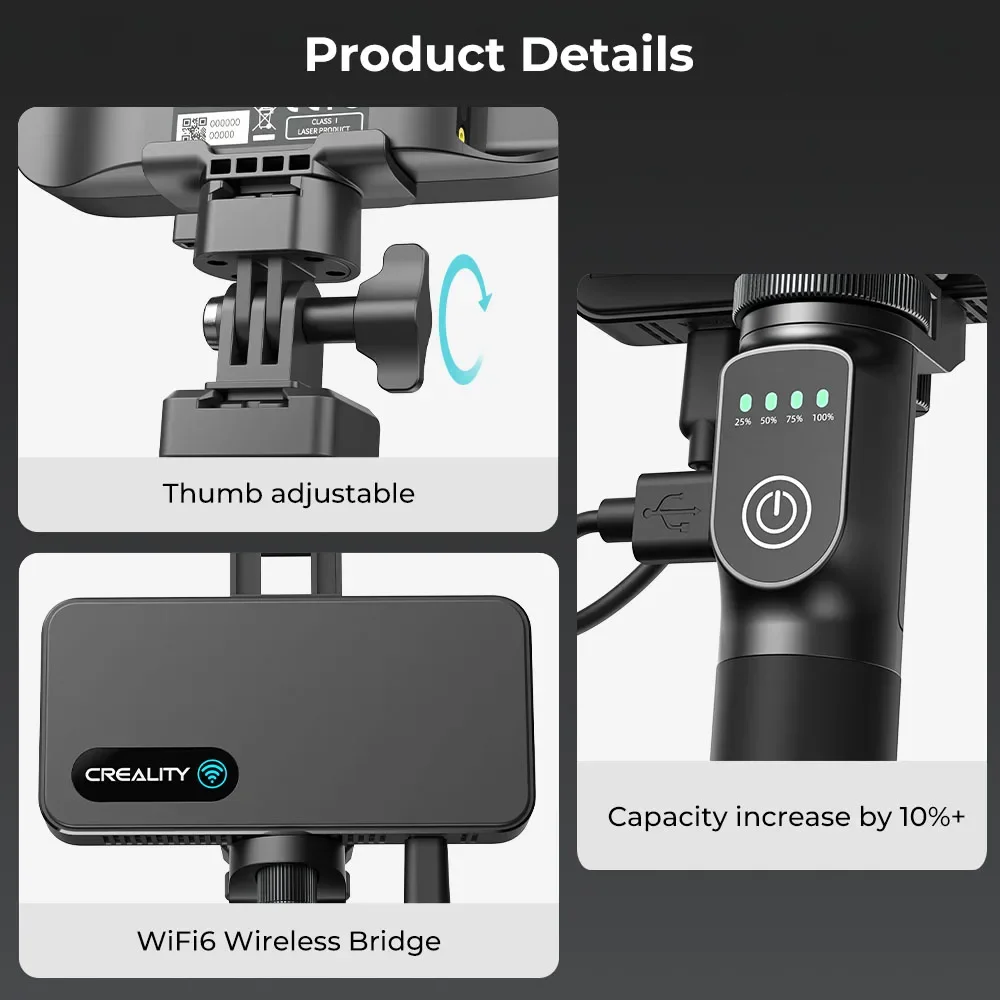 Imagem -06 - Creality Cr-scan Ferret Cr-scan Ferret se Kit de Atualização para Digitalização sem Fio Wifi6 Suporte de Ponte sem Fio Win Mac Ios Android