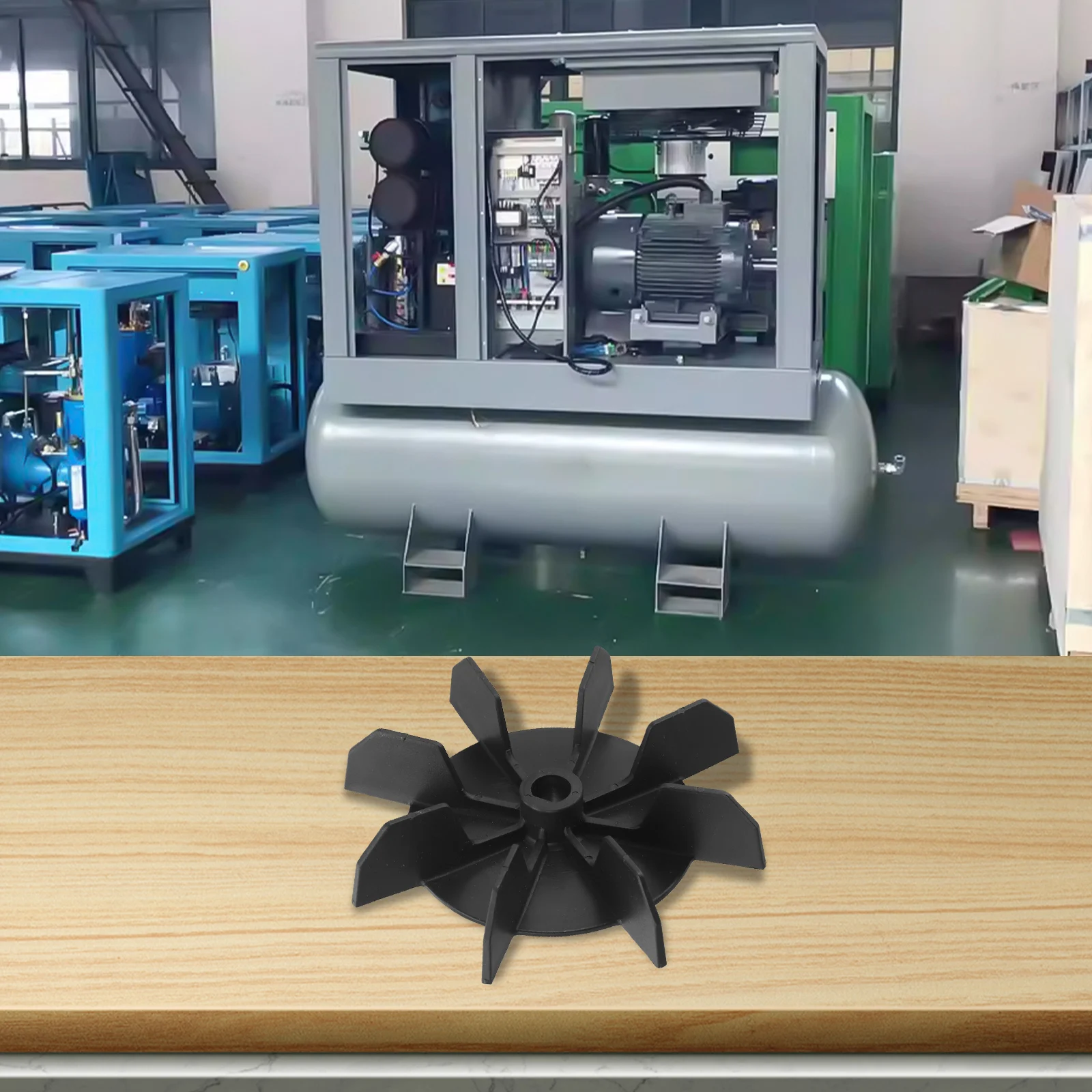 1pc 3P Fan Blade Compressor Fan 150mm Fan Replacement Direct for piston Pump Accessories Motor Fan  1pc 3P Fan