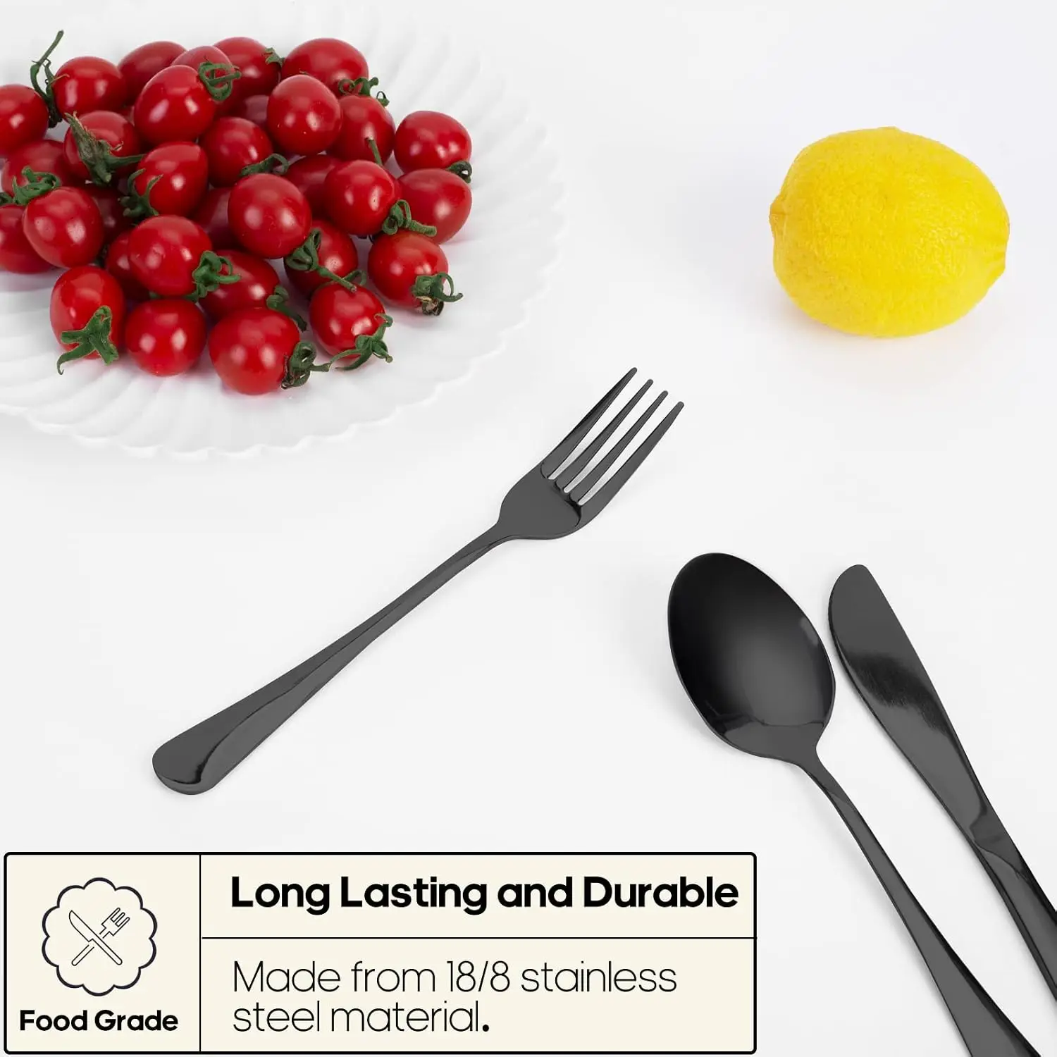 Travel Utensils with Case, Portable Silverware Set for Work, Stainless Steel Reusable Cutlery, Fork and Spoon Camping, Picnic