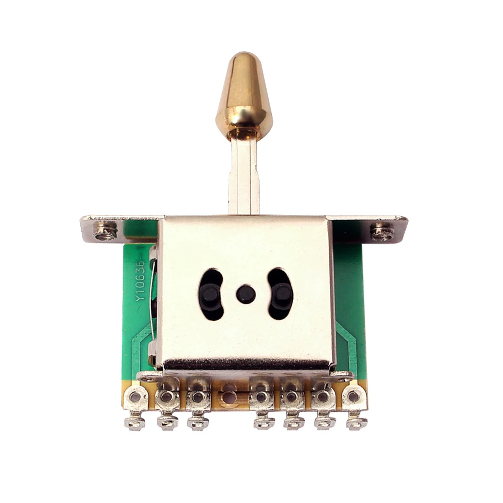 

Golden Hat Switch 5 Way Pickup Selector with Tip for Bass Simple Aluminum Alloy Guitar