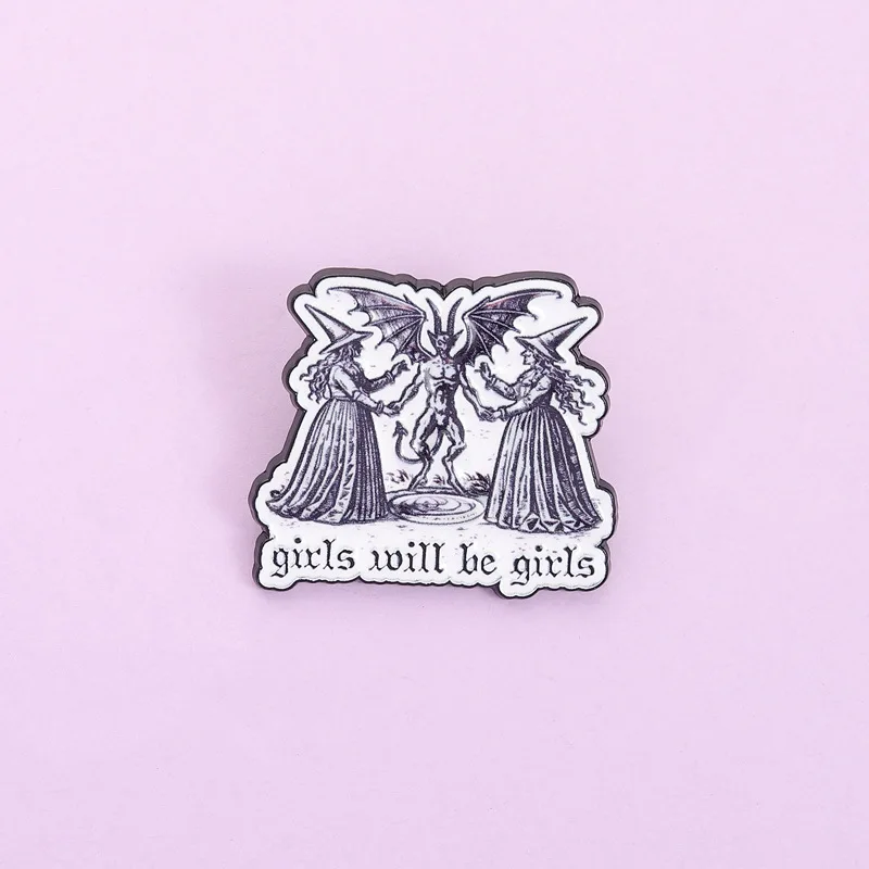 

Girls will eventually become girls ，Brooch Enamel Pins creativity Creative Cartoon Metal Accessory Badge Jewelry Gifts Friends