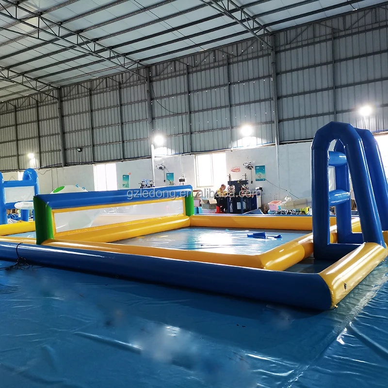 Summer Water Games Fun Inflatable Volleyball Court Beach Water Sports Inflatable Basketball Court