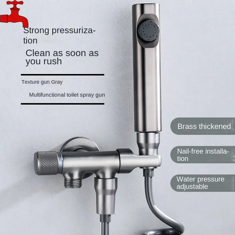 

Toilet Spray Gun Companion Faucet, Bathroom Balcony Washer, Women's Washer, Toilet Flushing High-pressure Pressurized Water Gun