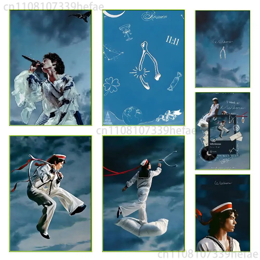 

C-Conans Gray Wishbones Poster Home decor HD sticky wall waterproof home living room bedroom bar decoration