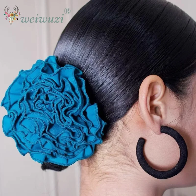Children's Latin Dance Headdress Competition Performance National Standard Modern Dance Head Flower Hairpin Girls Accessories