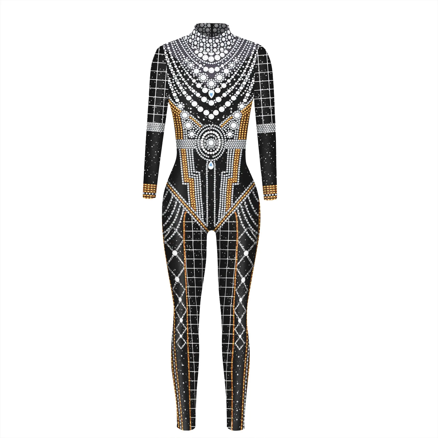 Roboter-Punk-Jumpsuit Catsuit Sexy Damen Cosplay Kostüme Zentai Karneval Halloween Bühnenauftritt Aerial Yoga Bodysuit 2026 – Detail 7