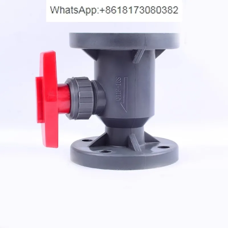 UPVC flange ball valve, national standard plastic soft seal quick installation PVC pipe , water pipe switch, 1 inch DN32 40 50