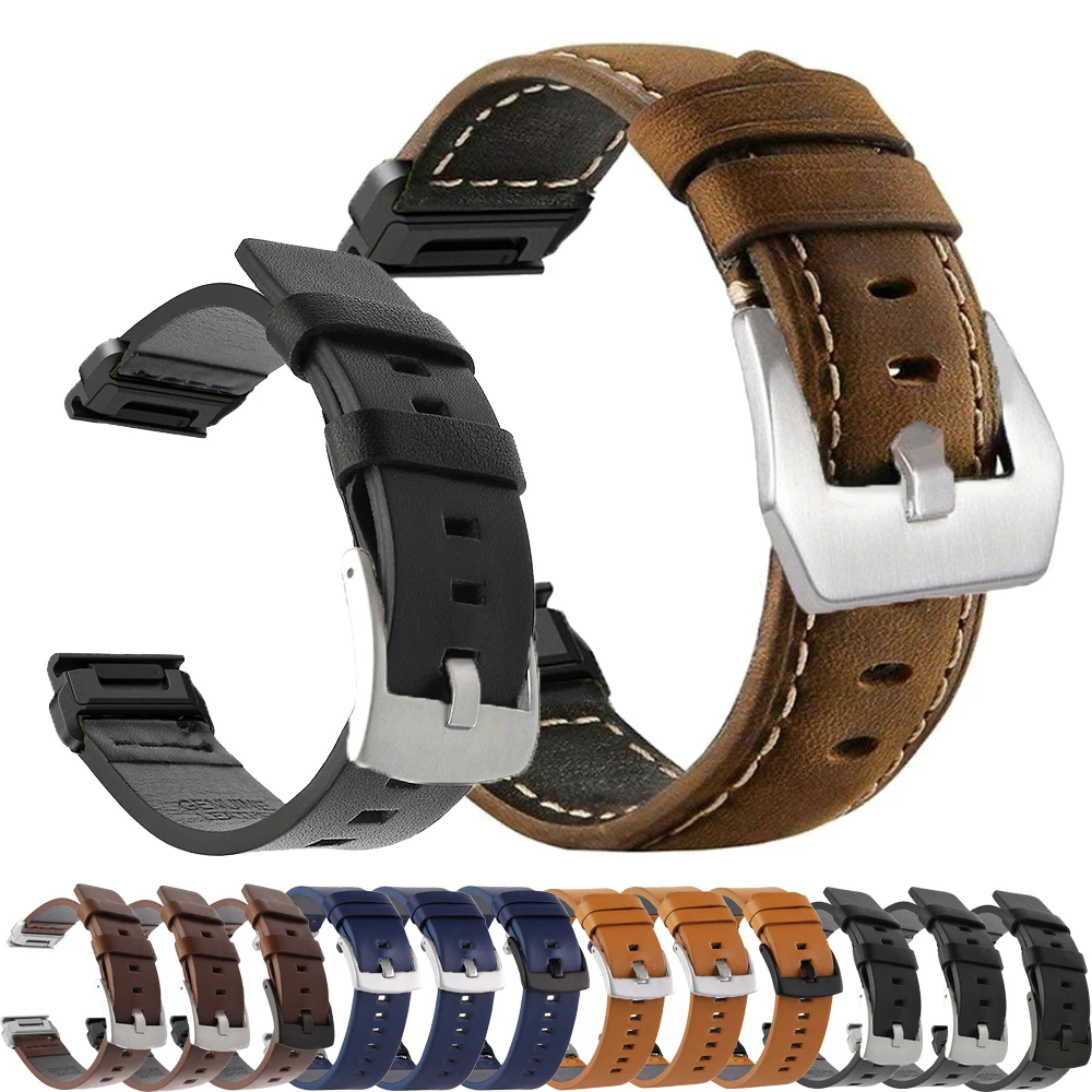 Sports leather Watch Bands For Garmin Fenix 7 7X 6 6X 5X/Epix Pro Gen 2/S70 47mm/Instinct 2X/Enduro3 QuickFit 26mm 22mm Strap