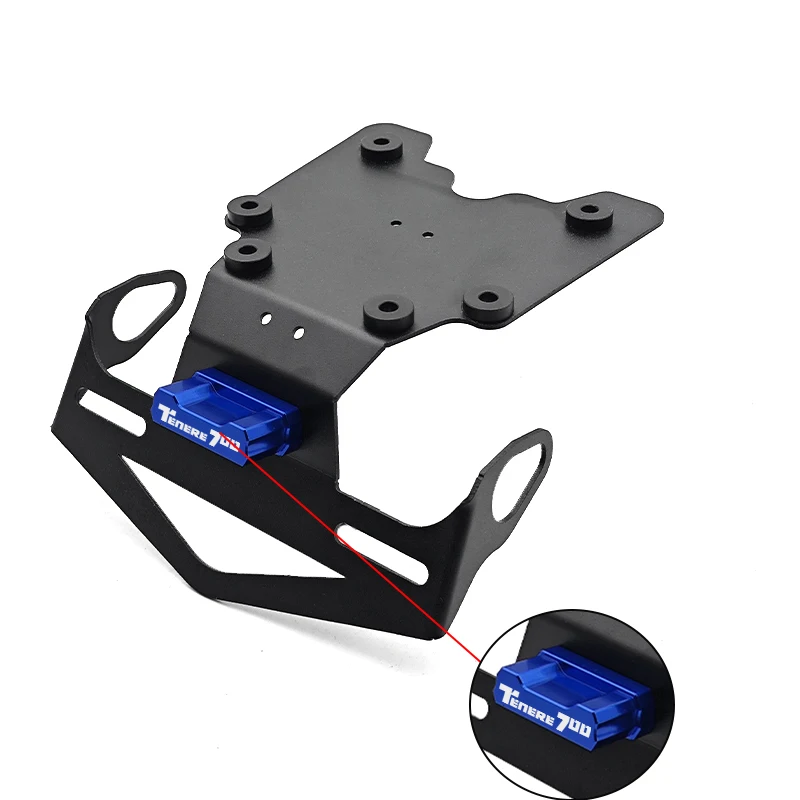 For Yamaha Tenere 700 Tenere700 Rally XTZ700 T7 Aluminum License Plate Bracket with Light Tail Tidy Fender Eliminator 2019-2024