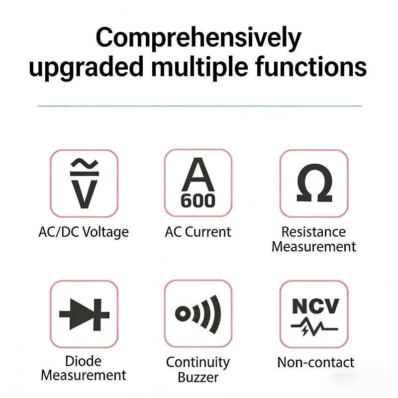 Noyafa NF-6301 Professional Digital Clamp Multimeter High Accuracy Automatic Clamp Ammeter Multifunction Voltage Current Tester